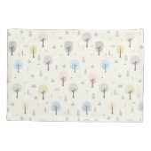 北欧の森林のシームレスなパターン 枕カバー (裏面)