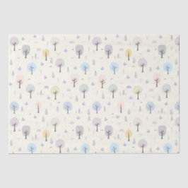 北欧の森林のシームレスなパターン 薄葉紙