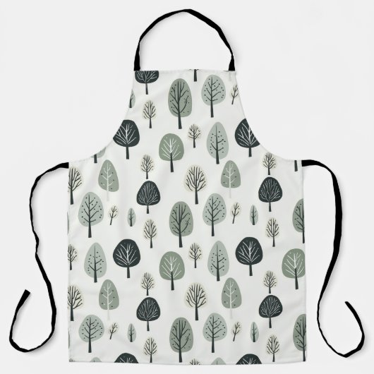 北欧の森林樹 エプロン (正面)
