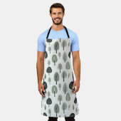 北欧の森林樹 エプロン (着用した状態)