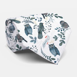 北欧の森林鳥 ネクタイ