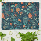 北欧の植物と花 キッチンタオル (折り畳み)