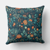 北欧の植物と花 クッション (裏面)