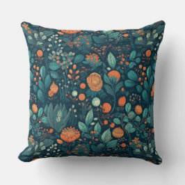 北欧の植物と花 クッション