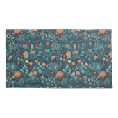 北欧の植物と花 枕カバー (裏面-左)