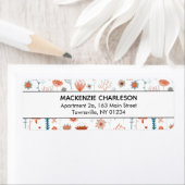 北欧の植物花の住所 ラベル (インサイチュ)