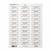 北欧の植物花の住所 ラベル (フルシート)