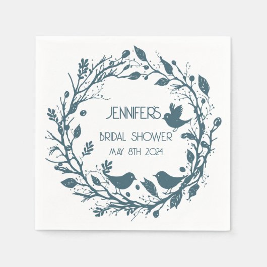 北欧の民俗学リース スタンダードカクテルナプキン (正面)