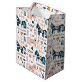 北欧の民俗馬 ミディアムペーパーバッグ (裏面アングル)