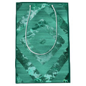 北欧の溶融翡翠 |抽象芸術緑 ミディアムペーパーバッグ (正面)