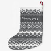 北欧の灰色 スモールクリスマスストッキング (裏面)