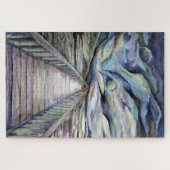 北欧の牧歌的な寒い冬の夜の満月 ジグソーパズル (横)