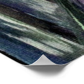 北欧の牧歌的な寒い冬の夜の満月 ポスター (角)