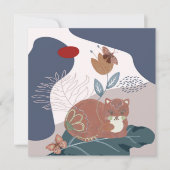 北欧の猫と蝶 ノートカード (正面)