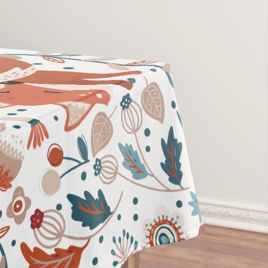 北欧の眠れるキツネ模様 テーブルクロス (インサイチュ)