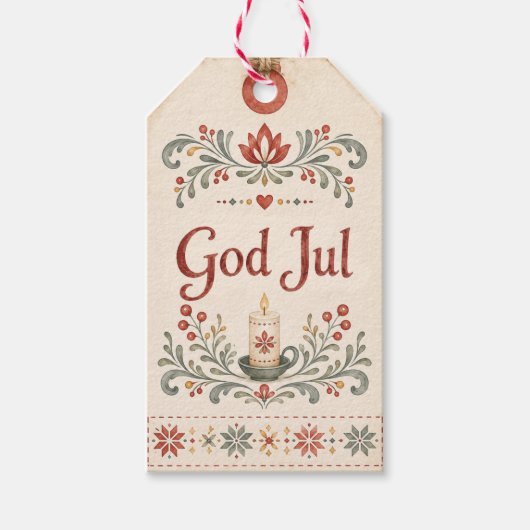 北欧の神ジュル | ノルウェーのクリスマス ギフトタグ (正面)