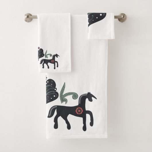 北欧の緑と茶色 バスタオルセット (インサイチュ)