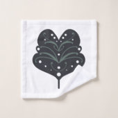 北欧の緑と茶色 バスタオルセット (ウォッシュタオル)