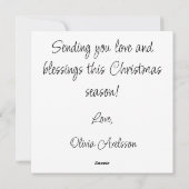 北欧の自然の中で3匹の可愛いクマ シーズンカード (裏面)