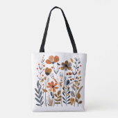 北欧の花トートバッグ トートバッグ (裏面)