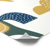 北欧の芸術インスパイアによる馬のパターン。 ポスター (角)