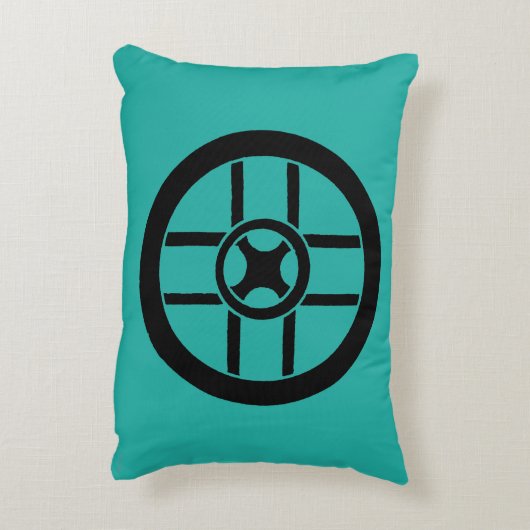 北欧の記号: 車輪の十字 アクセントクッション (裏面(縦))