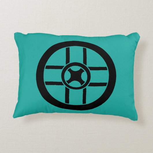 北欧の記号: 車輪の十字 アクセントクッション (裏面)