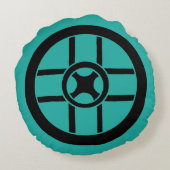 北欧の記号: 車輪の十字 ラウンドクッション (裏面)