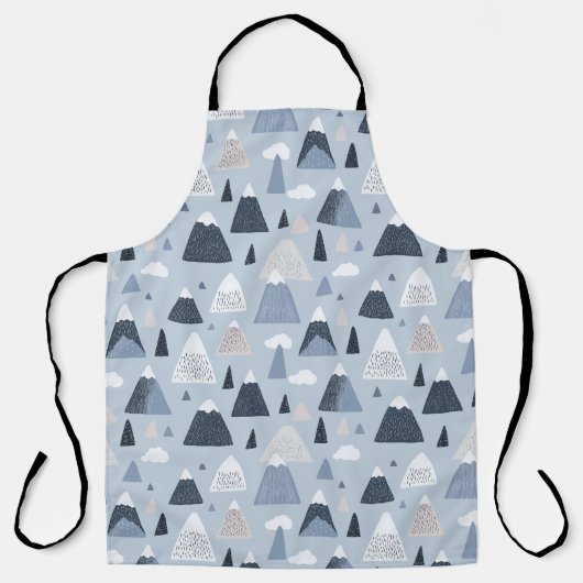 北欧の雪をかぶった山々 エプロン (正面)