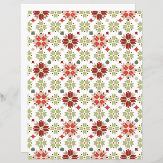 北欧の雪片とクリスマスパターン。 (正面/裏面)