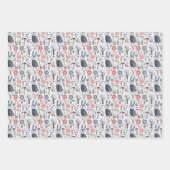 北欧の青 ラッピングペーパーシート (正面)