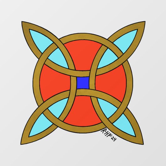 北欧の魔女の結び目からの保護 ウィンドウサイン (シート)