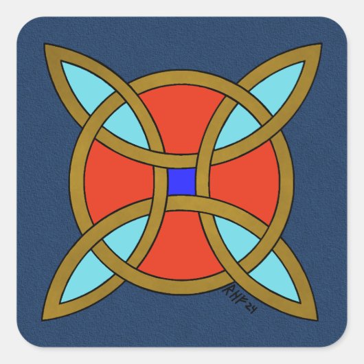 北欧の魔女の結び目からの保護 スクエアシール (正面)