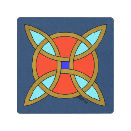 北欧の魔女の結び目からの保護 メタルプリント