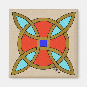 北欧の魔術または魔女の結びからの保護 マグネット (正面)