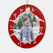 北欧の鳥写真 セラミックオーナメント (左)