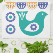 北欧の鳥・魚・花 キッチンタオル (折り畳み)