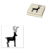 北欧の鹿のアートスタンプ ラバースタンプ (押印)