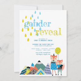 北欧アートジェンダー招待状フォークキツネ 招待状