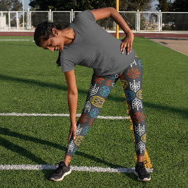 北欧アートパターン カプリレギンス