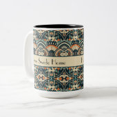 北欧アールデコのカスタマイズ ツートーンマグカップ (正面左)