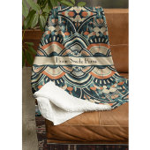 北欧アールデコのカスタマイズ フリースブランケット