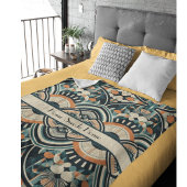 北欧アールデコのカスタマイズ フリースブランケット