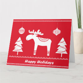 北欧インスパイアのホリデーカード。編集可能カード サンキューカード