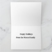 北欧インスパイアのホリデーカード。編集可能カード サンキューカード (内部)