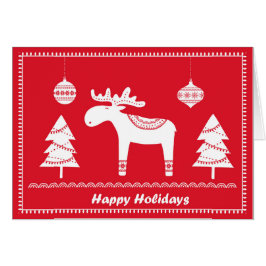 北欧インスパイアのホリデーカード。編集可能