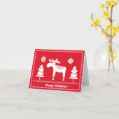 北欧インスパイアのホリデーカード。編集可能 カード (黄色い花)