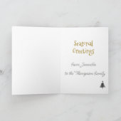 北欧インスパイアのホリデーカード。編集可能 シーズンカード (内部)