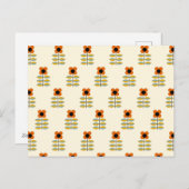 北欧インスパイアの花柄 シーズンポストカード (正面/裏面)