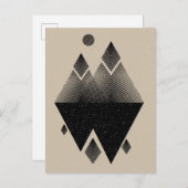 北欧インスパイア三角デザイン ポストカード (正面/裏面)